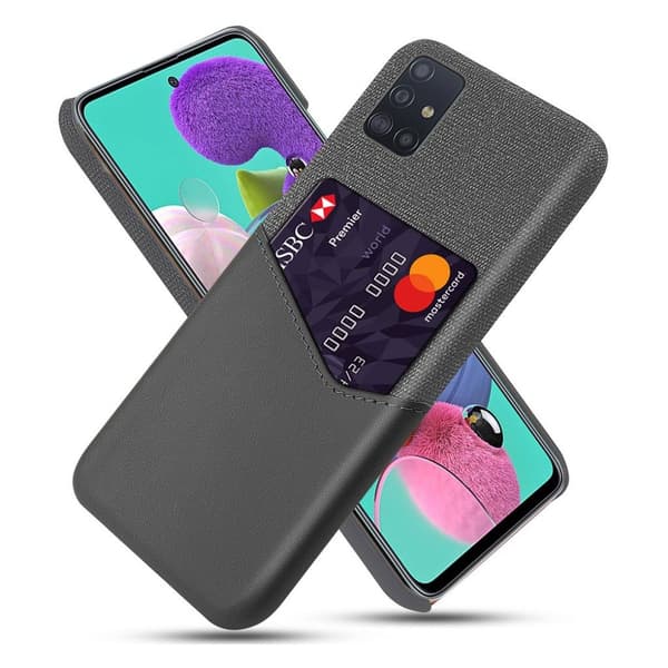 Bofink Samsung Galaxy A71 kort deksel - Grå Silver grey