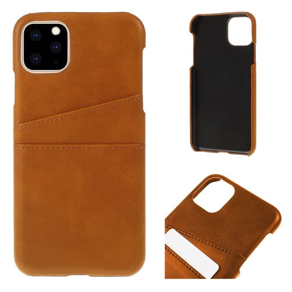 iPhone 11 Pro Max skal med korthållare - Brun Brun