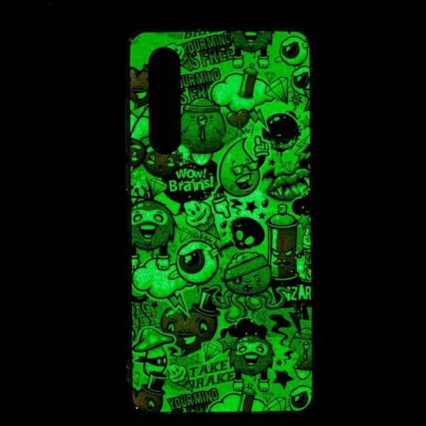 Huawei P30 lysende gløde mønster etui - Wow, Hjerner Multicolor