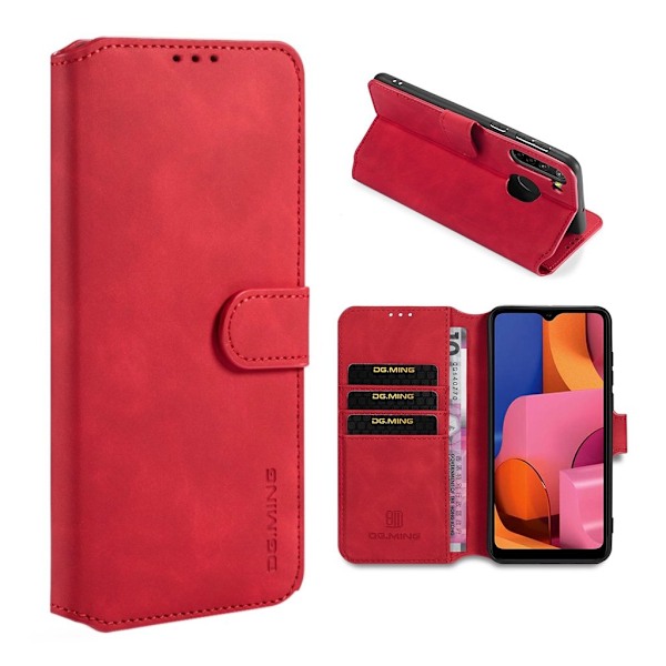 DG.Ming Samsung Galaxy A21 Retro Etui - Rød Red