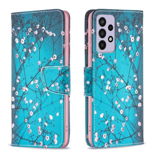 Wonderland Samsung Galaxy A73 flip etui - Blommeblomst Blue