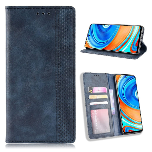 Bofink Vintage läder Xiaomi Redmi Note 9S / Xiaomi Redmi Note 9 Pro / Xiaomi Redmi Note 9 Pro Max fodral - Blå Blå