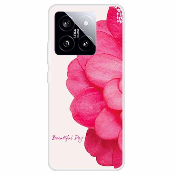Imagine Xiaomi 14 deksel - Rosa Blomst Pink