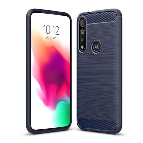 Carbon Flex Motorola Moto G8 Plus etui - Mørkeblå Blue