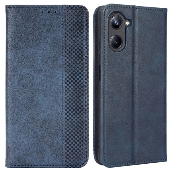 Bofink Vintage Realme 10 Pro Læder Etui - Blå Blue