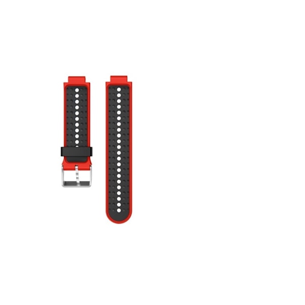 Garmin Forerunner 220/230/235/620/630 tofarvet silikoneurrem - rød / sort Red
