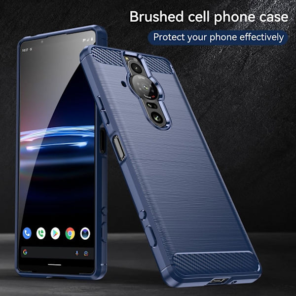Carbon Flex Etui Sony Xperia Pro-I - Blå Blue