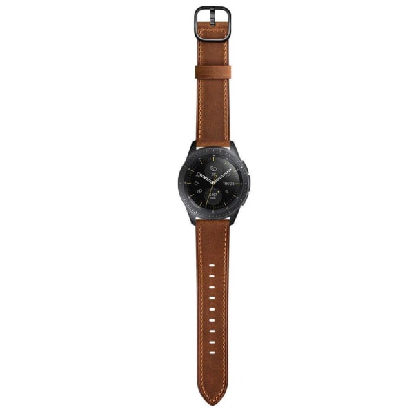 Samsung Galaxy Watch 3 (45mm) / Watch (46mm) nahkainen ranneke - Kahvi Brown