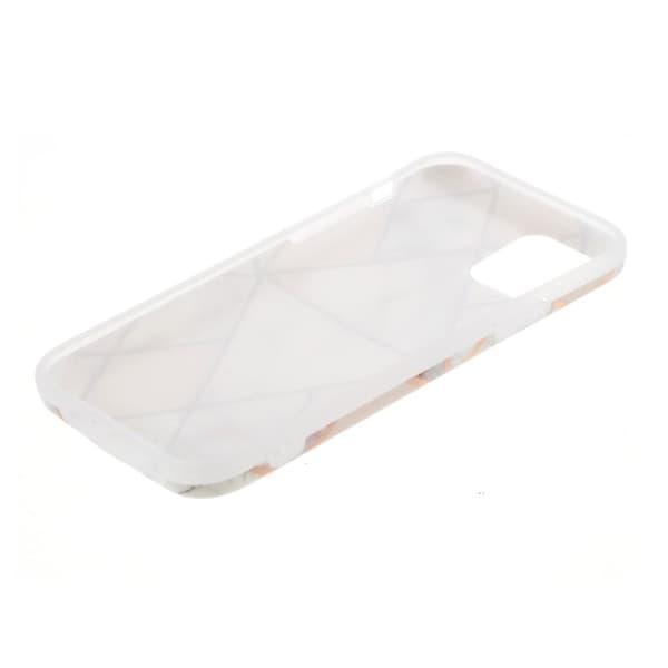 Marble iPhone 12 Pro Max Etui - Hvit / Rosa White
