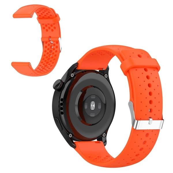 22mm Universal silikoni säädettävä kellon hihna - Oranssi Orange