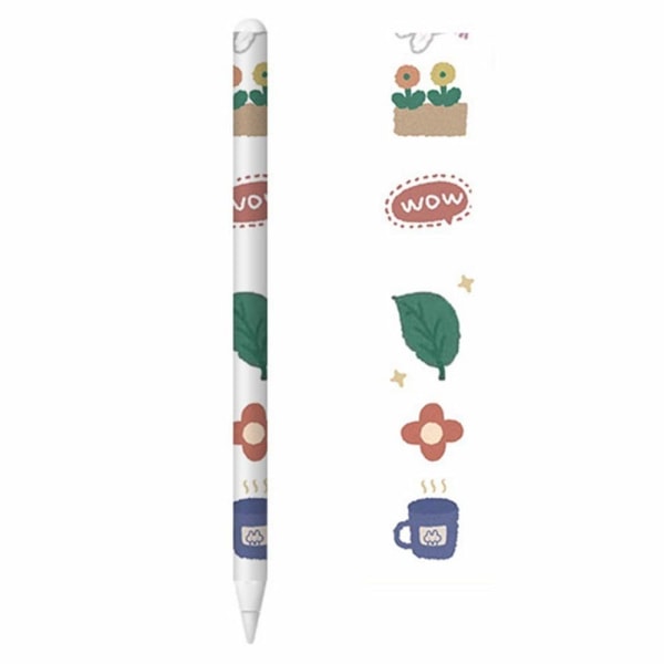 Apple Pencil 2 cool sticker - Flowers and Coffee multifärg