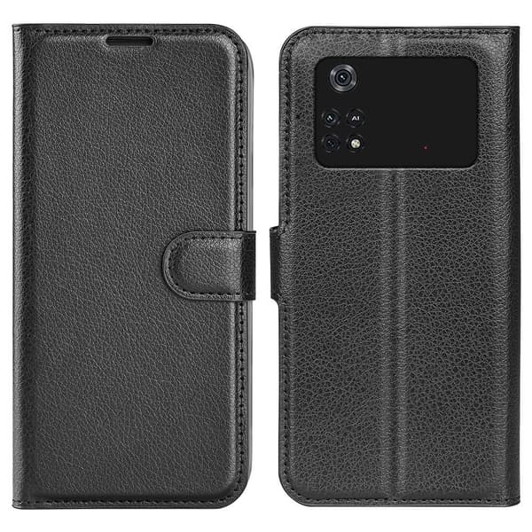 Classic Xiaomi Poco M4 Pro flip etui - Svart Black