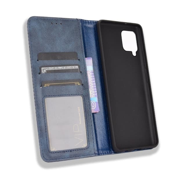 Bofink Vintage Samsung Galaxy A42 5g Læder Etui - Blå Blue