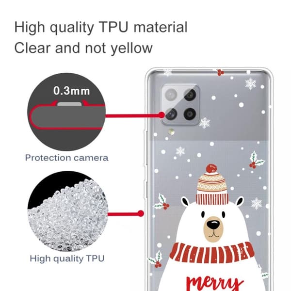 Christmas Samsung Galaxy A42 5G fodral - Merry Holidays Vit