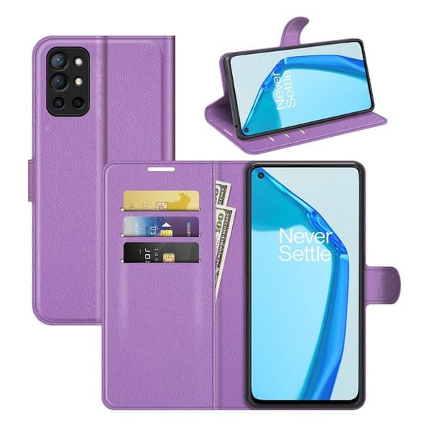 Classic OnePlus 9R Flippetui - Lilla Purple
