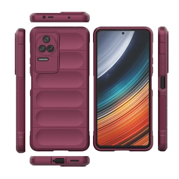 Mjukt greppformat Xiaomi Poco F4 / Xiaomi Redmi K40S skal - Röd Röd