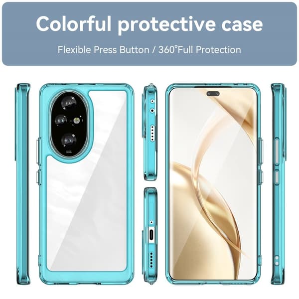 Honor 200 Pro smart telefonskal i akryl - Transparent Blå Blå