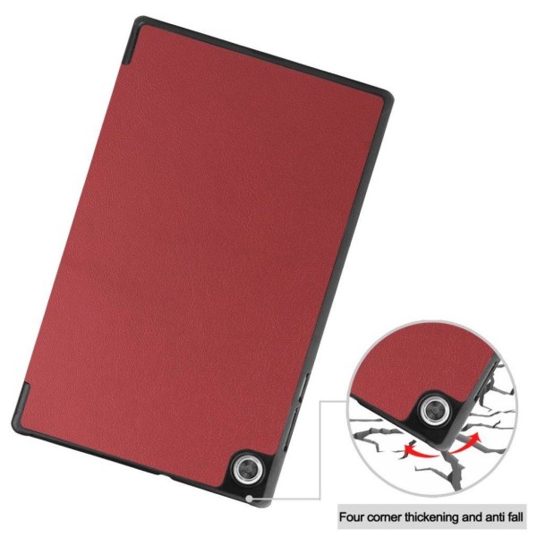 Lenovo Tab M10 HD Gen 2 tri-fold leather flip case - Brown Brown