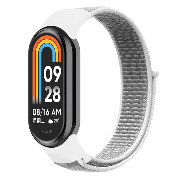 Xiaomi Smart Band 8 cool nylonrem - Snäckskal Vit Vit