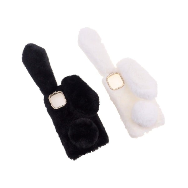 Fluffy Rabbit iPhone 13 Mini Cover - Sort Black