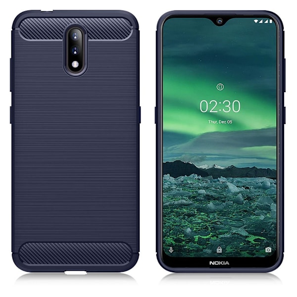 Carbon Flex deksel - Nokia 2.3 - Blå Blue