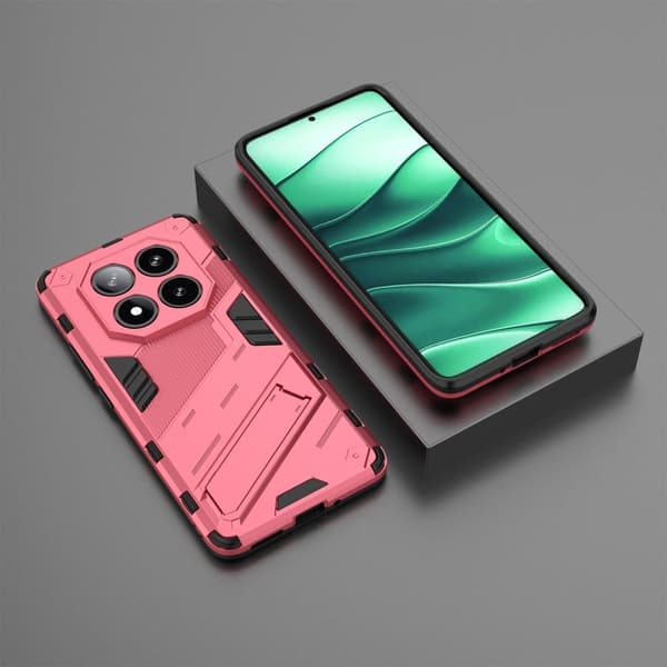 Støtsikkert hybriddeksel med et moderne preg for Xiaomi Redmi Note 14 Pro 5G - Rose Pink