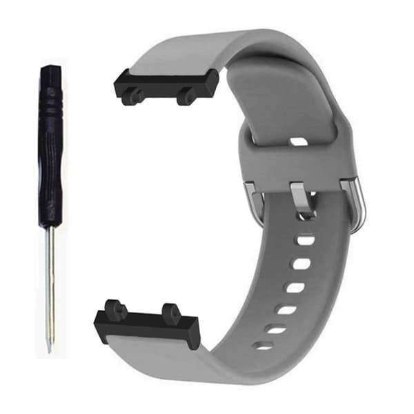 Amazfit T-Rex 2 fleksibel silikone urrem - Grå Silver grey