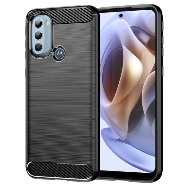 Carbon Flex Etui Motorola Moto G41 / G31 - Svart Black