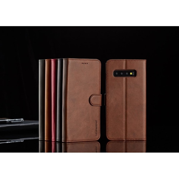 LC.IMEEKE Samsung Galaxy S10 Flip kotelot - Musta Black