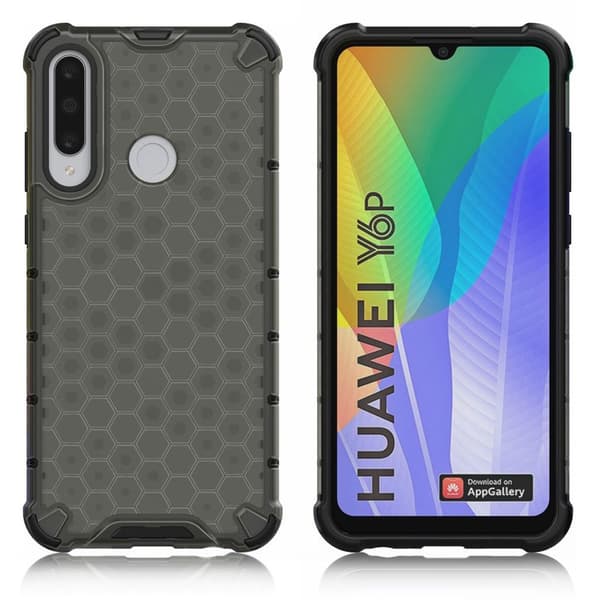 Bofink Honeycomb Huawei Y6p Cover - Sort Black