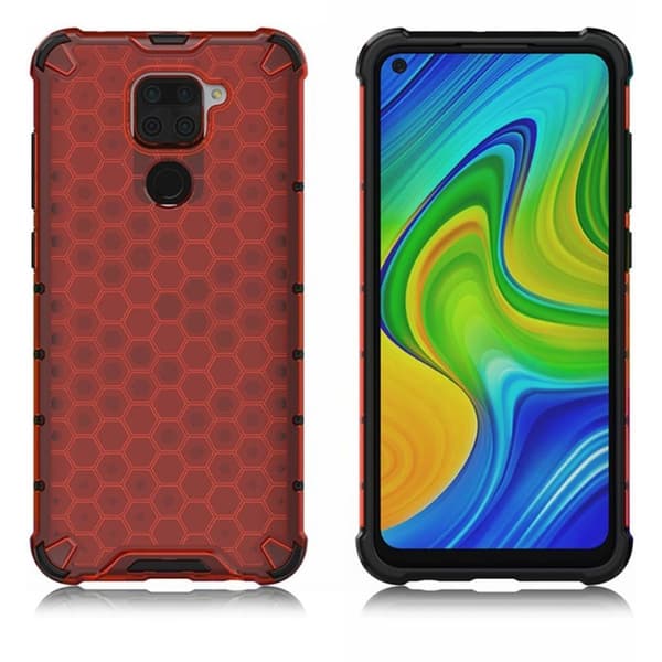 Bofink Honeycomb Xiaomi Redmi Note 9 Cover - Rød Red