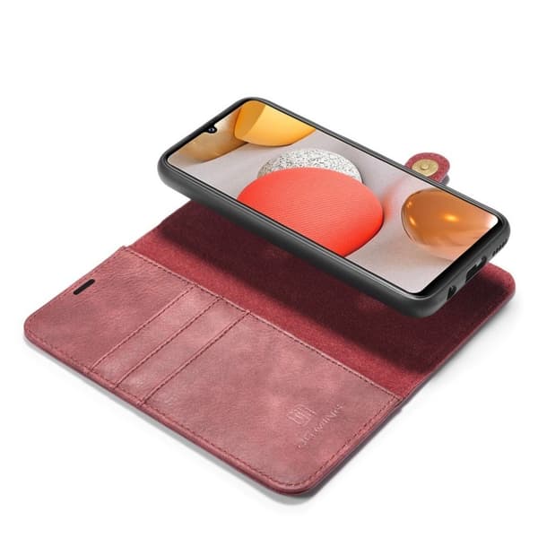 DG.MING Samsung Galaxy A42 5G 2-in-1 pung etui - rød Red