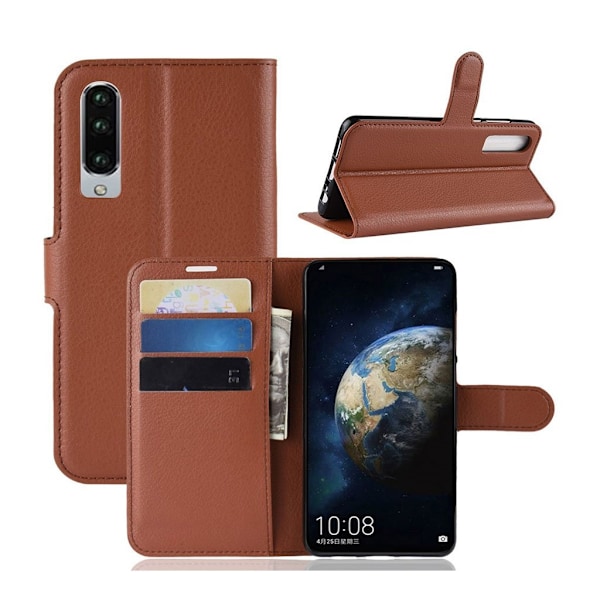 Huawei P30 ægte split læderetui - Brun Brown