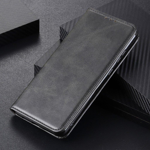 Wallet-style ægte Læder Flipcase til Nokia 5.3 - Sort Black