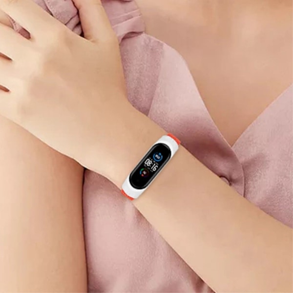 Xiaomi Mi Band 7 / 6 / 5 klockarmband i elastisk nylon - Grön Grön