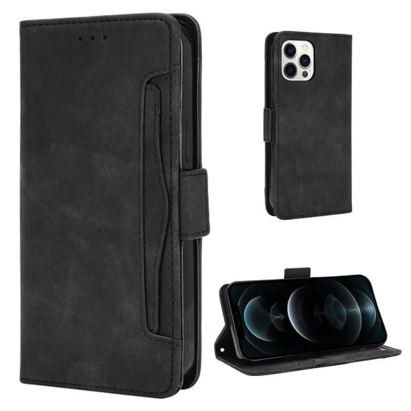 Modernt iPhone 13 fodral med plånbok - Svart Svart