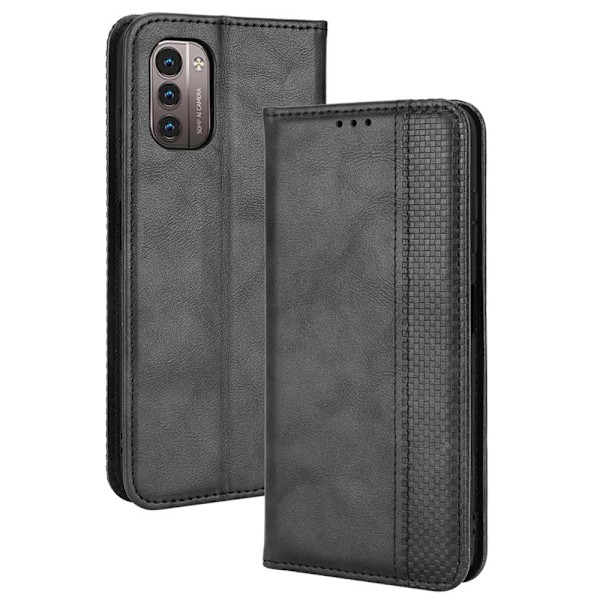 Alpha Nokia G11 / Nokia G21 læder flip etui - Sort Black