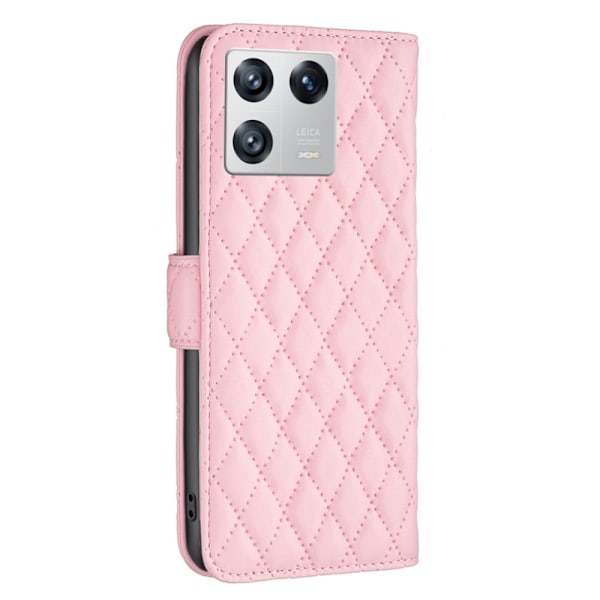 Matt Xiaomi 13 fodral med rombmönster - Rosa Rosa