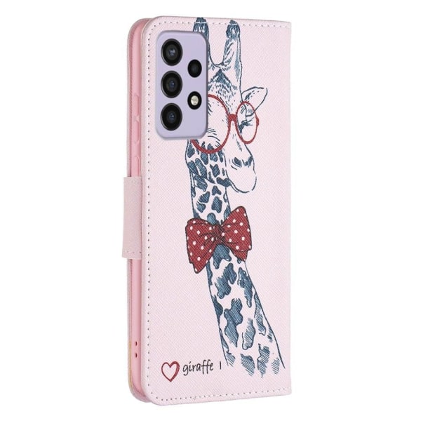 Wonderland Samsung Galaxy A73 Flip Etui - Giraf Pink