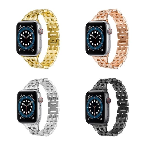Apple Watch 40 mm urrem i vævet stil - Sølv Silver grey