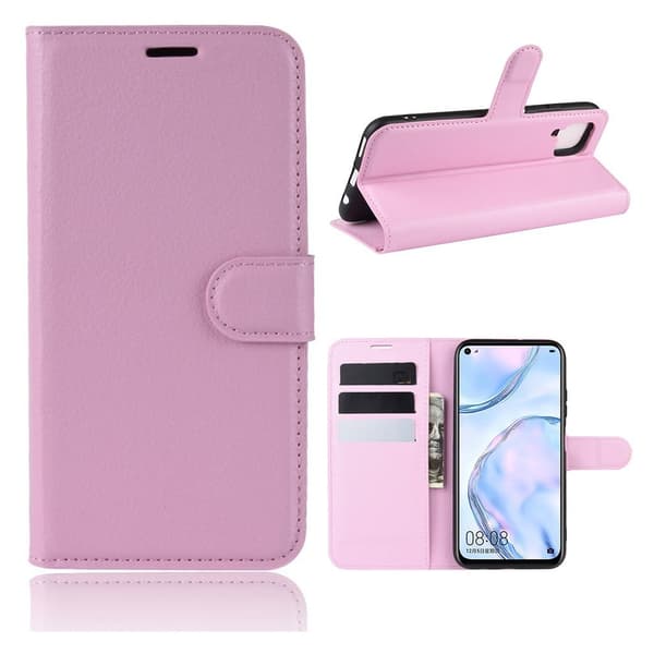 Classic Huawei P40 Lite / Nova 6 SE flip etui - Pink Pink