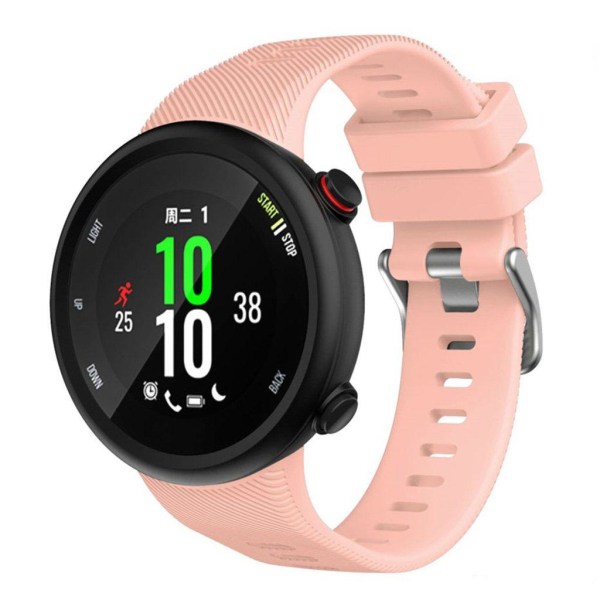 Garmin Forerunner 45S klockarmband med silverspänne i silikon - Rosa Rosa