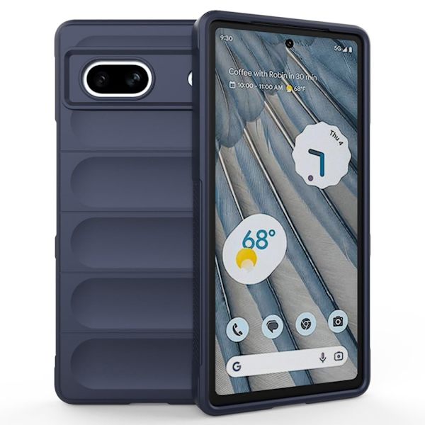 Blødt grebsformet cover til Google Pixel 7a - Blå Blue