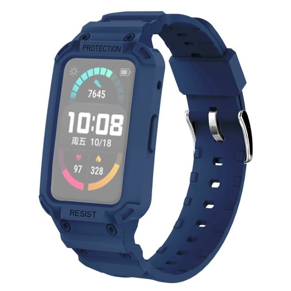 Huawei Watch Fit / Honor Watch ES skyddsfodral med klockarmband - Midnattsblå Blå
