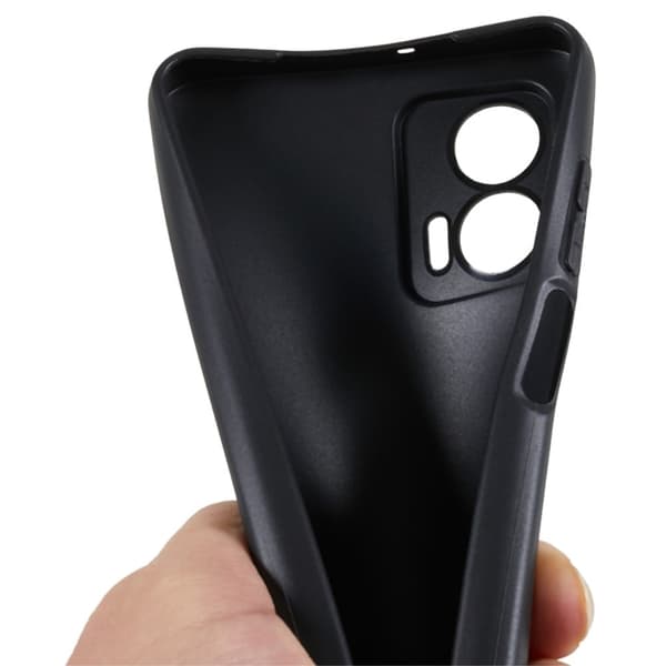 Blødt og mat cover til Motorola Moto G73 Black