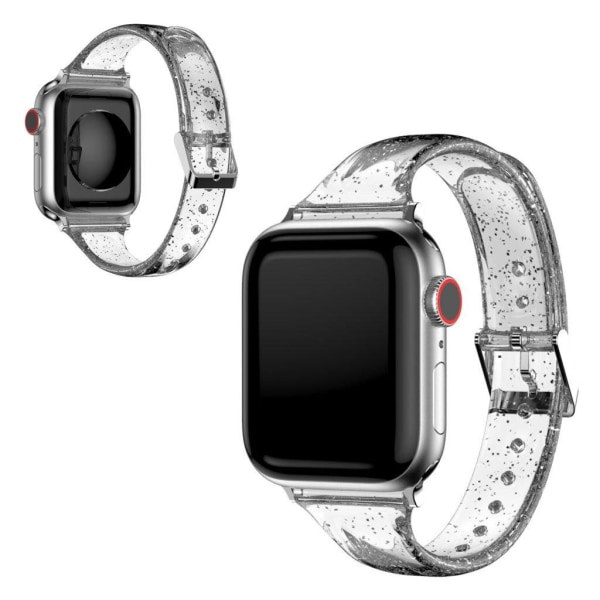 Apple Watch Series 6 / 5 40mm glitter style watch strap - Silver Silvergrå