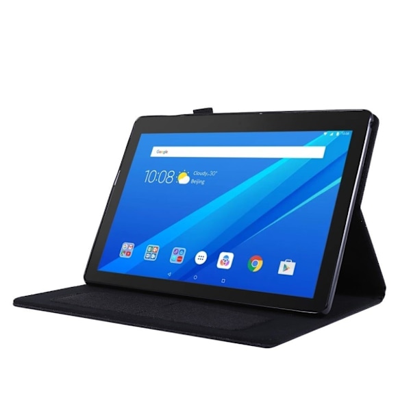 Lenovo Tab M10 flipomslag i stoflæder - Sort Black