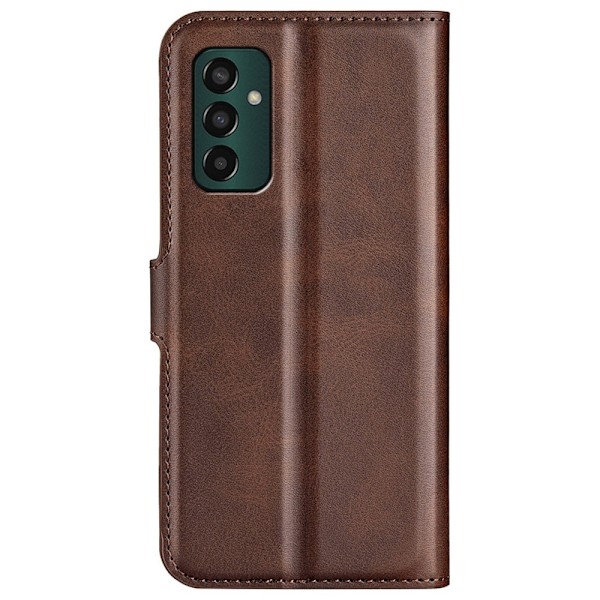 Hållbart konstläder Samsung Galaxy M13 4G fodral med plånbok - Brun Brun