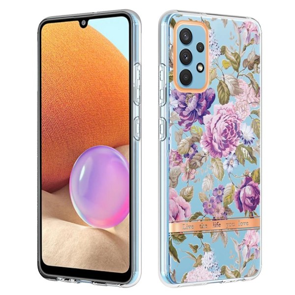 Supertunt och tåligt mjukpärmfodral för Samsung Galaxy A32 - Lila Pion Lila