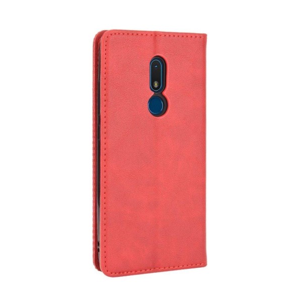 Bofink Vintage läder Nokia C3 fodral - Röd Röd